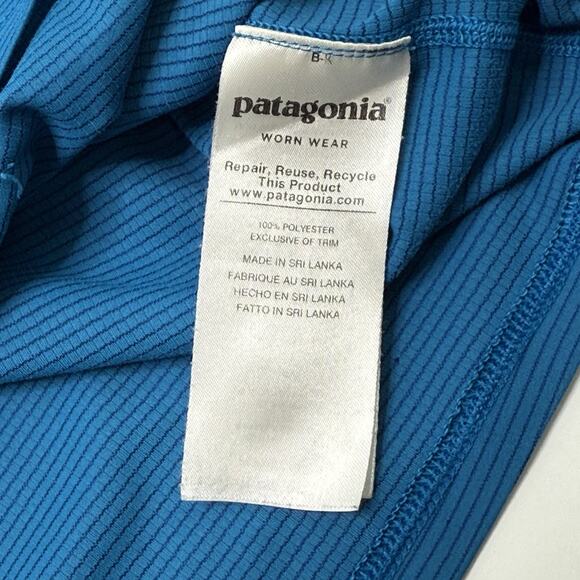 Patagonia Shirt Mens Medium Blue Capilene Layering Outdoor Casual Pullover Crew - Picture 5 of 11